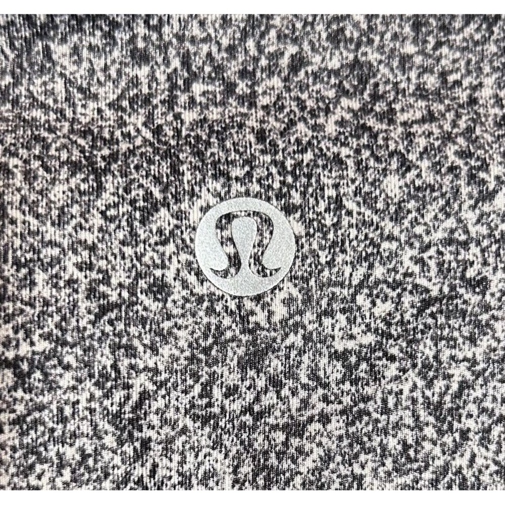 LULULEMON Women's Black Leggings Heather Gray Waistband Yoga Pilates Sz 8
